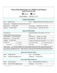 Prison Rape Elimination Act (PREA) Audit Report Adult Prisons & Jails
