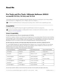 Pro Tools 2020.9 Read Me (Macos)