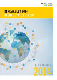Renewables 2014 Global Status Report