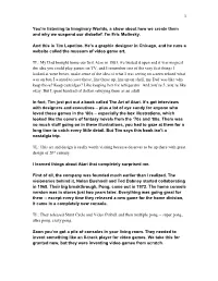 Transcript of Atari Vs. the Imagination