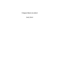 Category Theory in Context