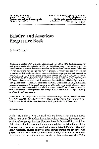 Echolyn and American Progressive Rock