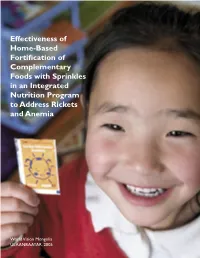 Effectiveness of Home-Based Fortification of Complementary