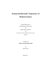 Iranian Intellectuals' Experience of Modern Science