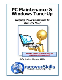 PC Maintenance & Windows Tune-Up