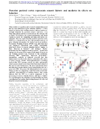 Posterior Parietal Cortex Represents Sensory History and Mediates Its Effects on Behavior Athena Akrami1,2,3, Charles D