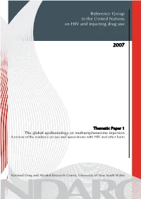 The Injection of Amphetamine Type Stimulants and Associations With