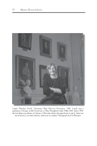 “Challenging the Model”- Reflections of Laurel Thatcher Ulrich