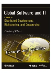 Christof Ebert: Global Software and It, Wiley, 2012 2