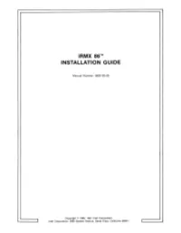 Irmx 86™ INSTALLATION GUIDE
