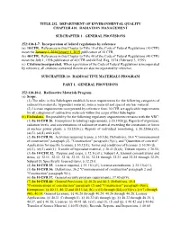 NRC Submittal Rule Text for Oklahoma Title 252, Chapter