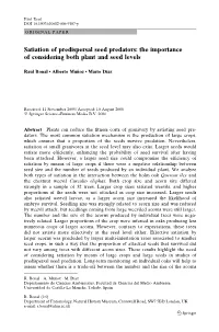 Satiation of Predispersal Seed Predators: the Importance of Considering Both Plant and Seed Levels
