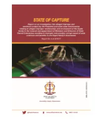 “State of Capture” a Report of the Public Protector 14 October 2016
