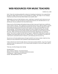 Web Resources for Music Teachers