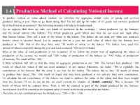 1.4 I Production Method of Calculating National Income