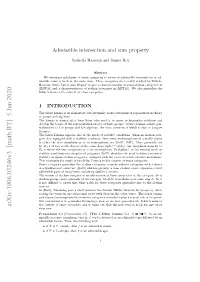 Admissible Intersection and Sum Property