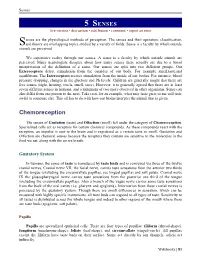 Chemoreception