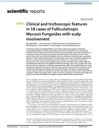 Clinical and Trichoscopic Features in 18 Cases of Folliculotropic Mycosis Fungoides with Scalp Involvement