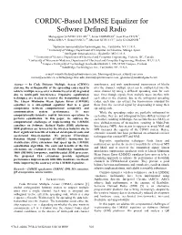 CORDIC-Based LMMSE Equalizer for Software Defined Radio