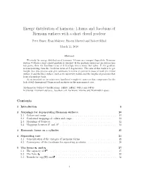 Energy Distribution of Harmonic 1-Forms and Jacobians of Riemann Surfaces with a Short Closed Geodesic