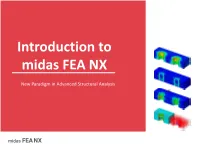 Introduction to Midas FEA NX