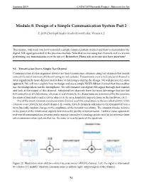 Module 8: Design of a Simple Communication System Part 2