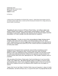 Regarding the Sale of Alcohol at 15 Branch Road Armley, I Am Writing to Object and Contest It Should Not Be Granted