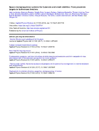 Space Micropropulsion Systems for Cubesats and Small Satellites