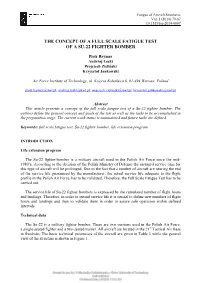 The Concept of a Full Scale Fatigue Test of a Su-22 Fighter Bomber