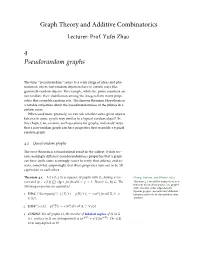 18.217 F2019 Chapter 4: Pseudorandom Graphs