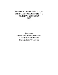 2013 Kentucky Dance Institute Syllabus.Pdf