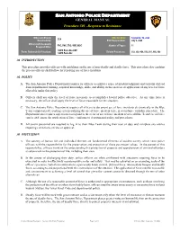 501 –Response to Resistance