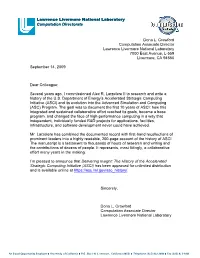 Delivering Insight: the History of the Accelerated Strategic Computing