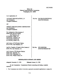 In Re Applications of ALLIANCE BROADCASTING, L.P. And