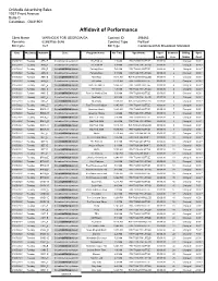 Affidavit of Performance