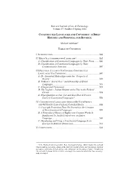 Constructed Languages and Copyright: a Brief History and Proposal for Divorce
