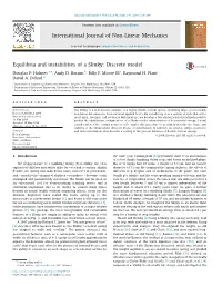 Equilibria and Instabilities of a Slinky: Discrete Model
