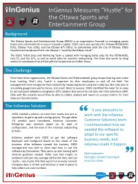 Ingenius Measures Hustle for the Ottawa Sports and Entertainment