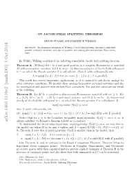 On Jacobi Field Splitting Theorems 3