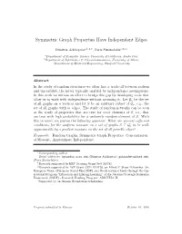 Symmetric Graph Properties Have Independent Edges