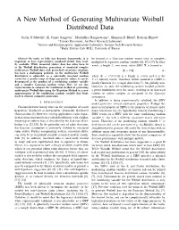 A New Method of Generating Multivariate Weibull Distributed Data