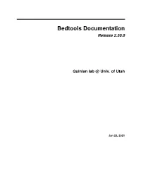 Bedtools Documentation Release 2.30.0