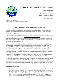 DPI Water Licence Application (30SL0667327) (Apr16)