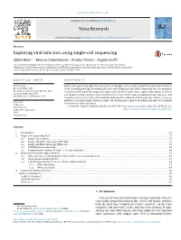 Exploring Viral Infection Using Single-Cell Sequencing