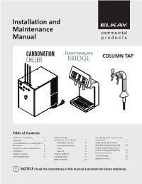 Installation and Maintenance Manual