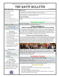 The Bayit BULLETIN