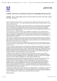 Unilever Commits to Sourcing All Its Tea from Sustainable Ethical Sources