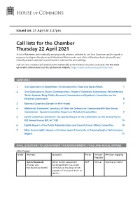 View Call List: Chamber PDF File 0.08 MB