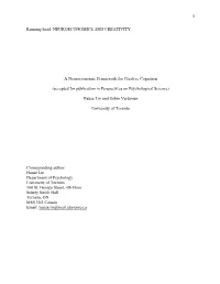 1 Running Head: NEUROECONOMICS AND