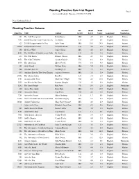 Accelerated Reader Quiz List
